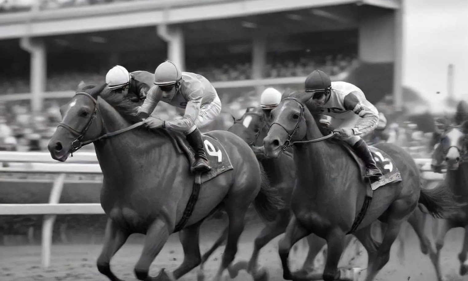 Courses hippiques en action